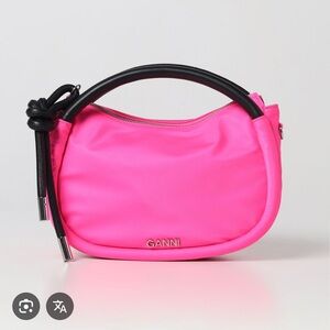 Ganni Hot Pink Recycled Nylon Bag